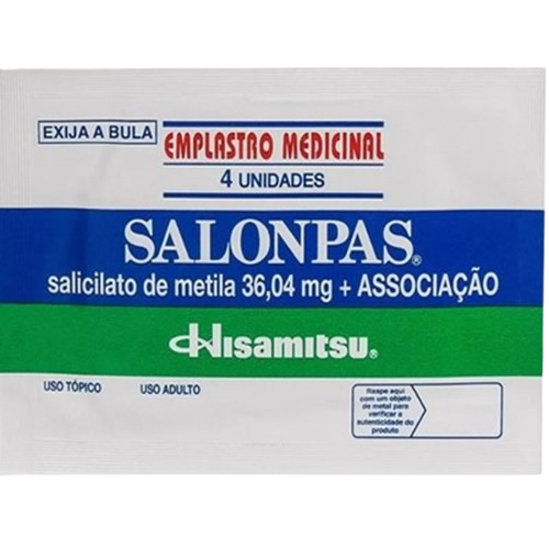 Salonpas adesivos Pequeno Com 4 Unidades