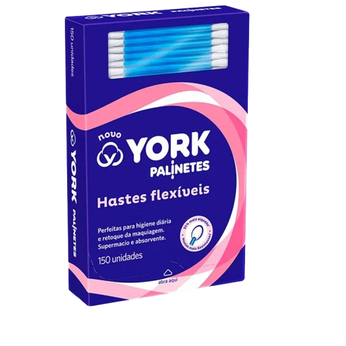 Cotonete Haster Flexéveis York Palinete Caixa 150 Unidades